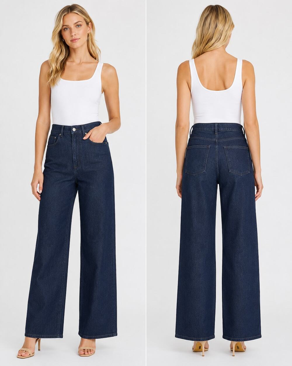DL1961 Hepburn High Rise Wide Leg Dark Wash Jeans Size 29